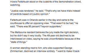 <em>USA Today</em> Article On Zimmerman Verdict Quotes A “Howie Felterbush”